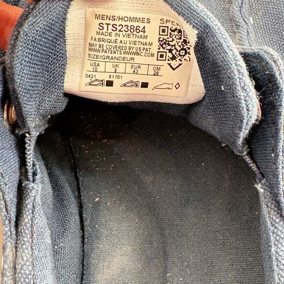 Sperry Mens Outer Banks Deck Shoes 10 Navy Blue Slip On Sneakers - Picture 6 of 7